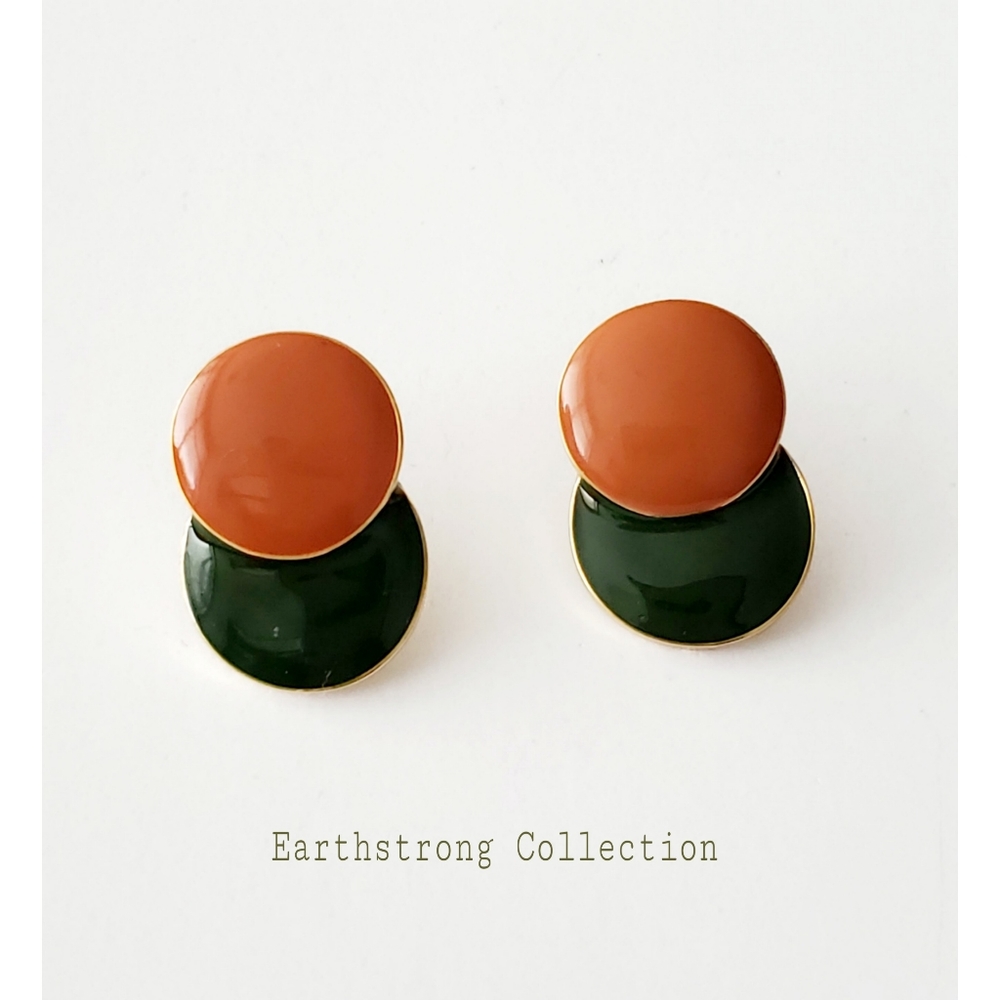 Brown/Green Earth Tone Earrings